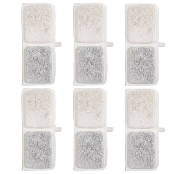 Replacement Carbon and Resin (6 Pack) for The Duo 2-in-1 Submersible Filter with LED Light - Level One Pets